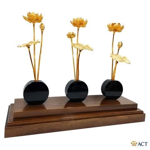 Hồ Sen 9 Nhánh dát vàng 24k