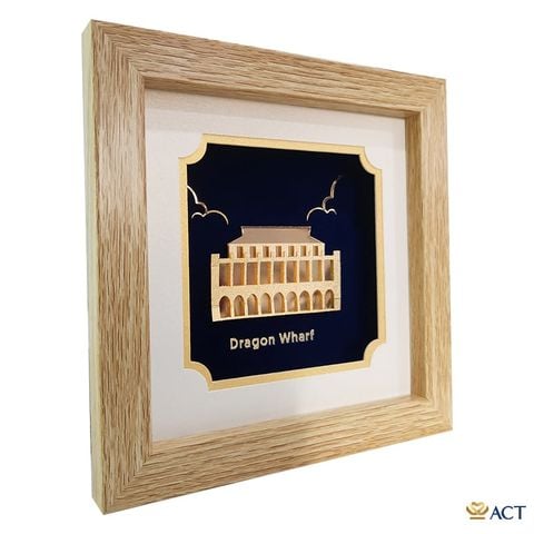 Tranh Bến Cảng Nhà Rồng dát vàng 24k