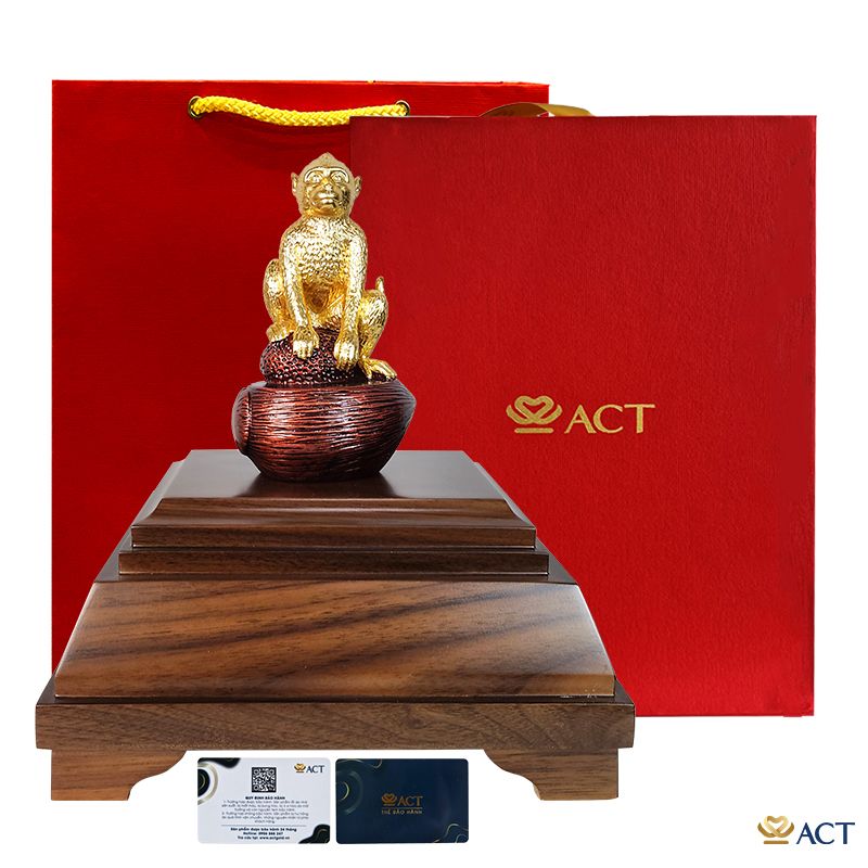 Tượng Khỉ dát vàng 24k