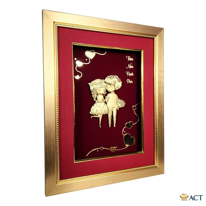 Tranh Cô Dâu Chú Rể dát vàng 24k (Mẫu 4)