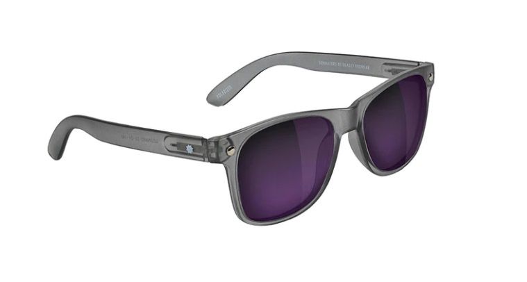  Kính mắt Glassy Leonard Polarized Sunglasses - Matte Transparent Dark Grey/Purple Mirror 