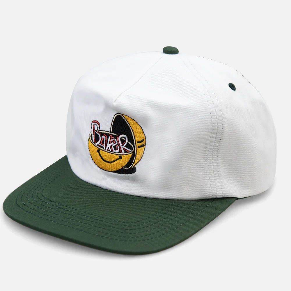  Baker Skateboards Happy Meal White  Green Snapback 