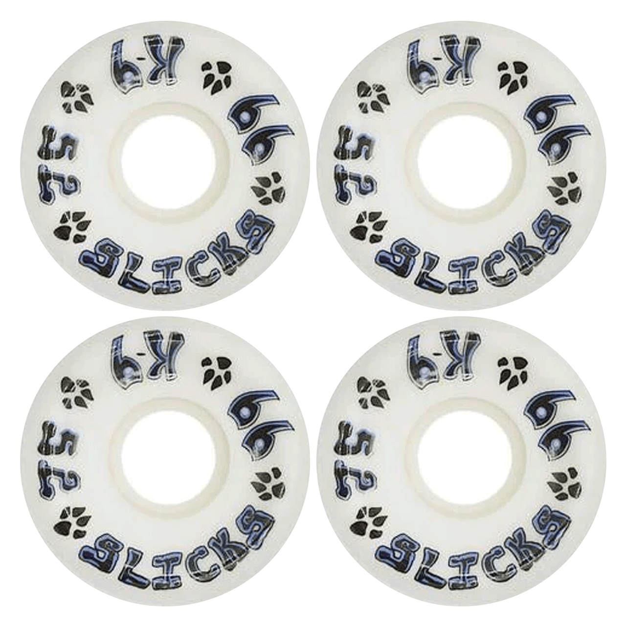  Dogtown k-9 slicks white 52mm 99a (set of 4) 