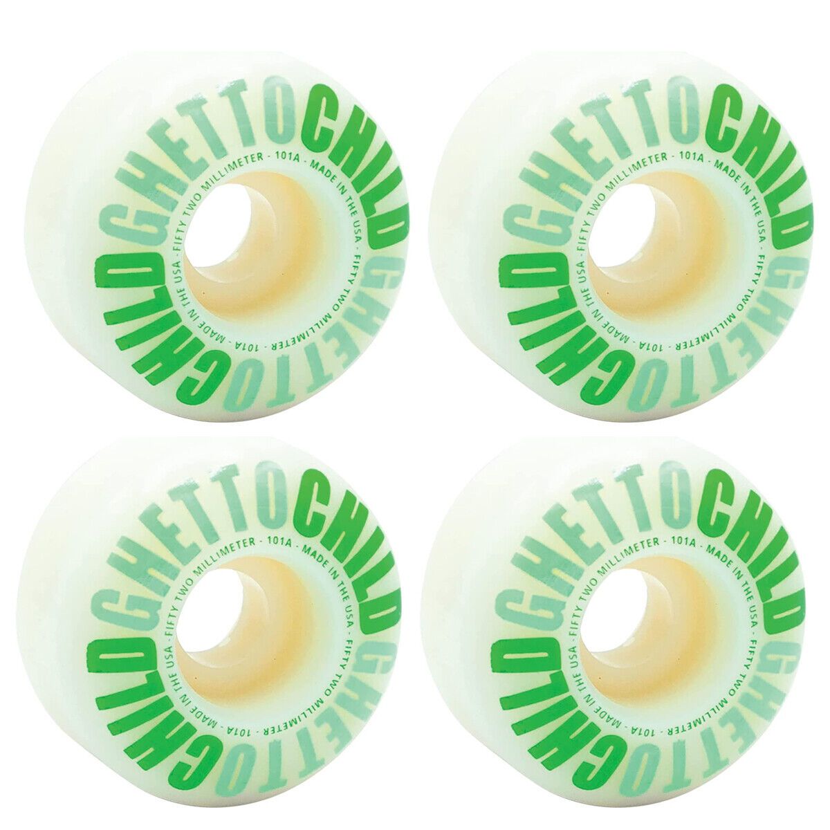  Ghetto child team classic logo 52mm 101a (set of 4) 