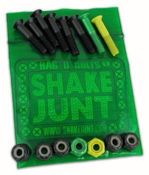  SHAKE JUNT bag-o-bolts 1 grn/1 ylw/6 blk hardware allen 7/8