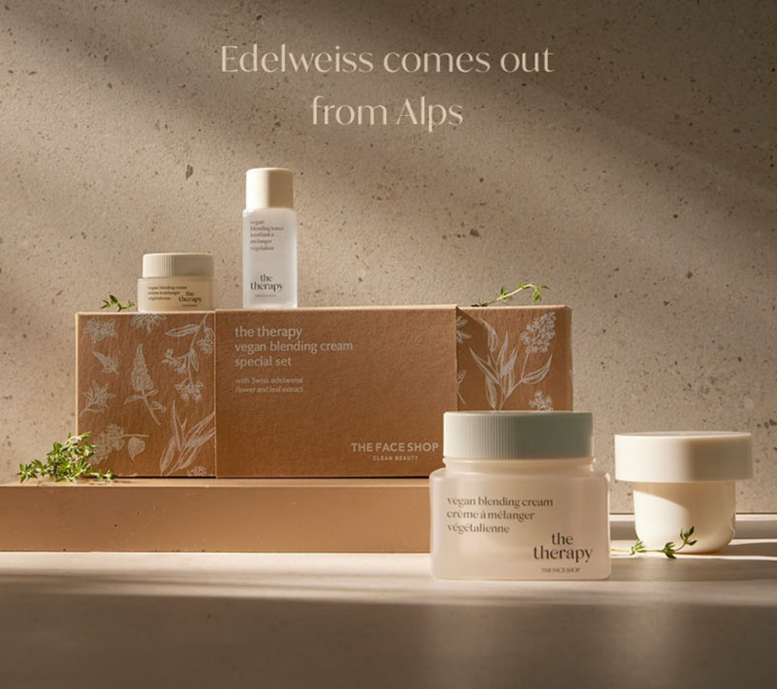 Set Kem Dưỡng The Therapy Vegan Blending Cream Special Set (4SP)Set