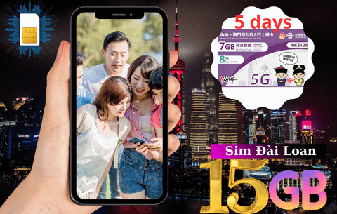 Sim 4G Đài  Loan - 5 Ngày : 2GB/Ngày