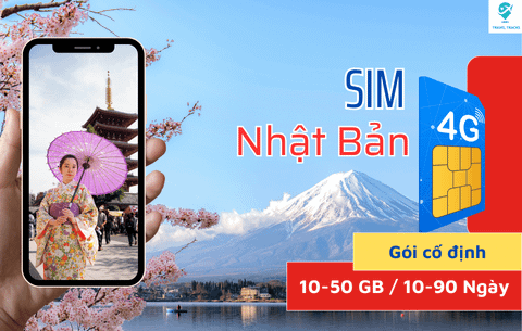 Sim 4G Nhật Bản - Gói Cố Định