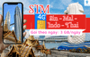 Sim 4G Sing-Mal-Indo-Thai Gói theo ngày : 3GB/ngày