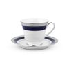  Chén trà & đĩa lót Noritake Crestwood Cobalt Platinum 230ml 