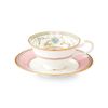 Chén trà & đĩa lót loe (màu hồng) Noritake Yoshino 220ml 