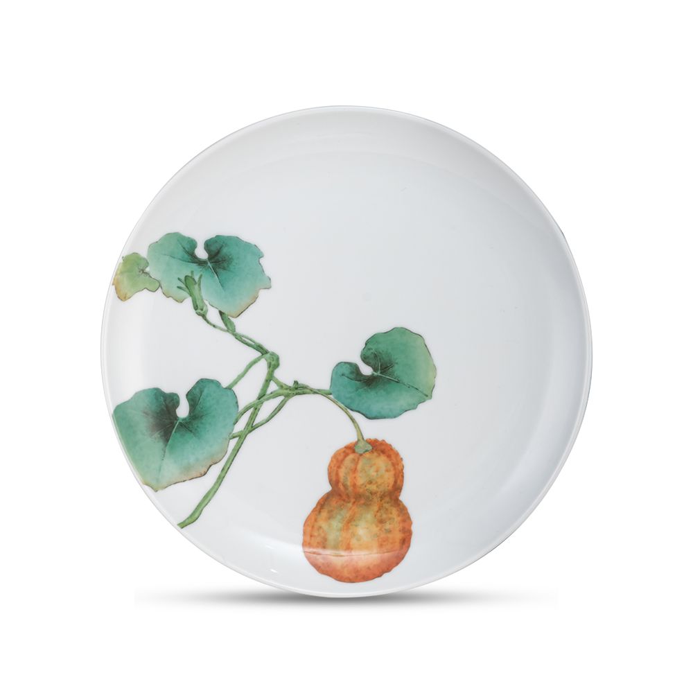  Đĩa tròn cỡ vừa loại coupe (họa tiết bí đỏ) Noritake Kyoka Shunsai 24,1cm 