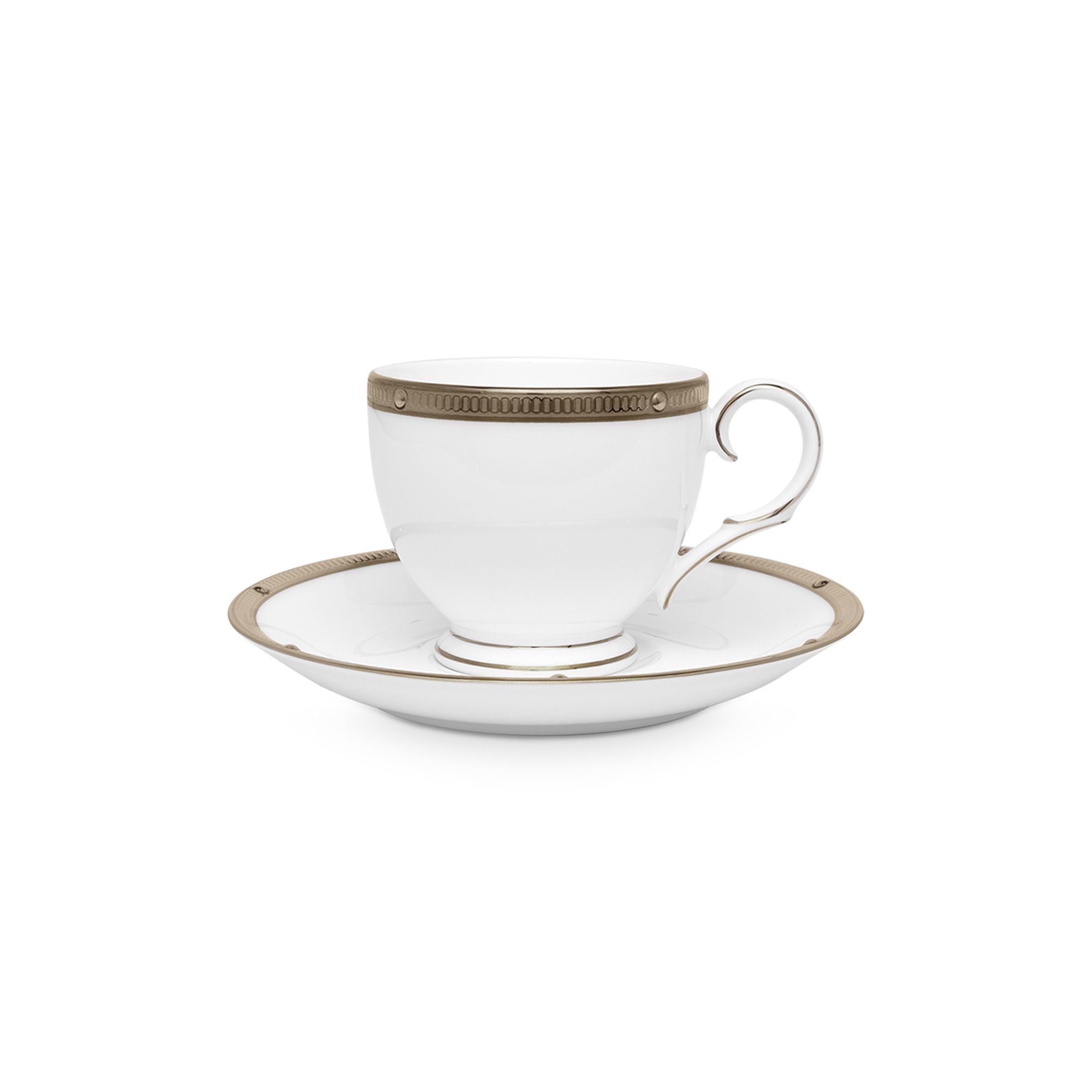  Chén trà & đĩa lót nhỏ Noritake Rochelle Platinum 105ml 