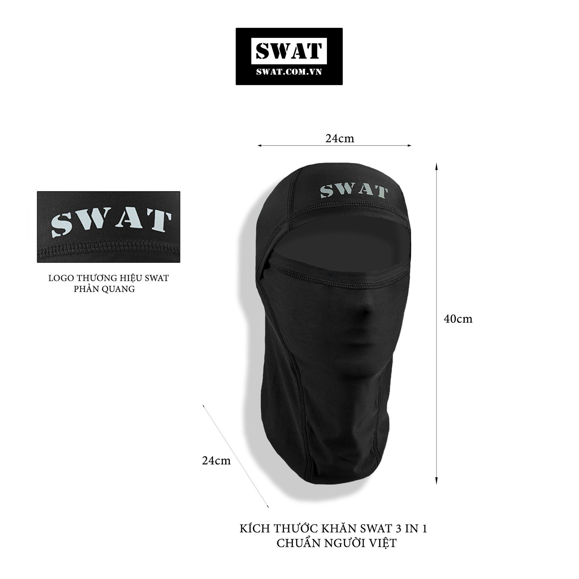  KHĂN NINJA SWAT 3IN1 - XANH 