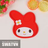  ĐẾ LÓT LY CAO SU DẺO - HÌNH THÚ 04 