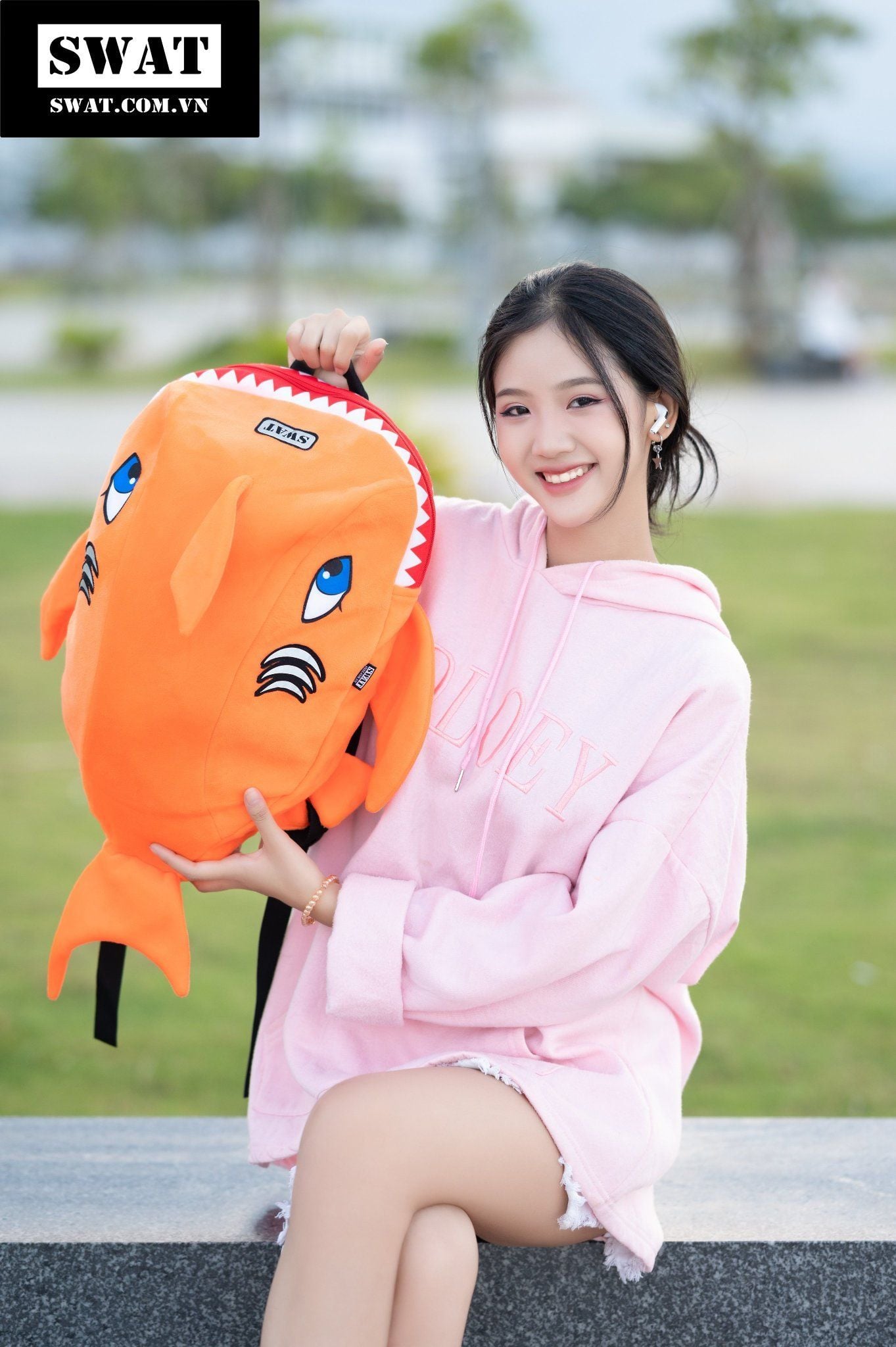  BALO CÁ MẬP NHUNG - CAM 