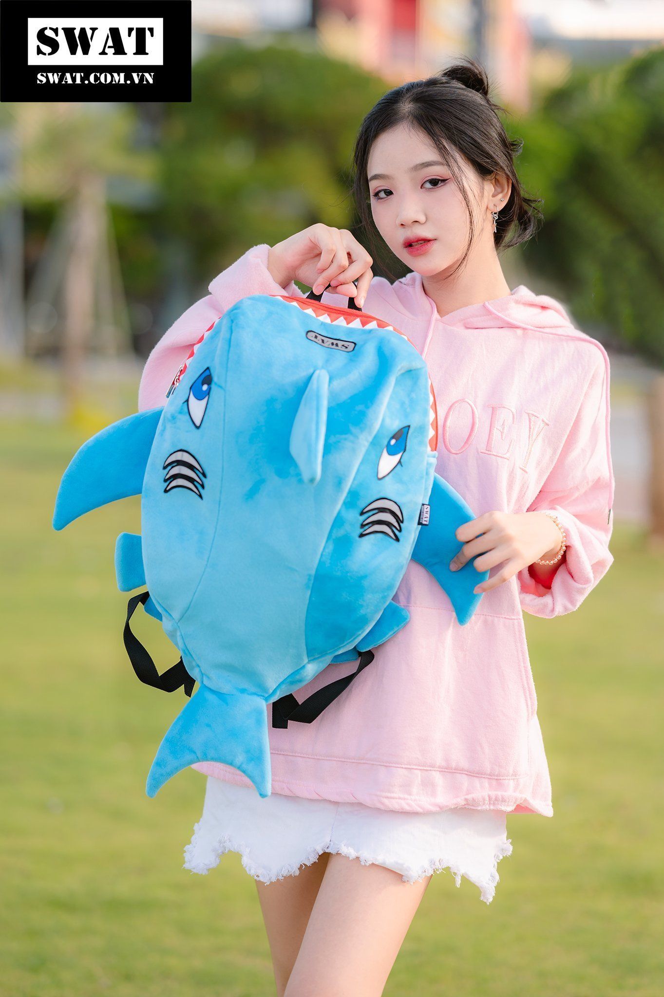  BALO CÁ MẬP NHUNG - HỒNG 
