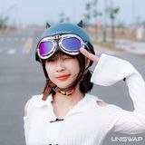  NÓN BẢO HIỂM UNISWAP H1 - XANH BÓNG (NÓN + LƯỠI TRAI + TÚI) 