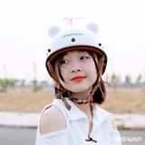 NÓN BẢO HIỂM UNISWAP H1 - TRẮNG BÓNG (NÓN + LƯỠI TRAI + TÚI) 
