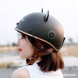  NÓN BẢO HIỂM UNISWAP H1 - ĐEN NHÁM (NÓN + LƯỠI TRAI + TÚI) 