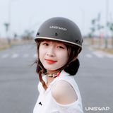  NÓN BẢO HIỂM UNISWAP H1 - ĐEN NHÁM (NÓN + LƯỠI TRAI + TÚI) 
