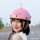  NÓN BẢO HIỂM UNISWAP H1 - HỒNG BÓNG (NÓN + LƯỠI TRAI + TÚI) 