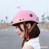  NÓN BẢO HIỂM UNISWAP H1 - HỒNG BÓNG (NÓN + LƯỠI TRAI + TÚI) 