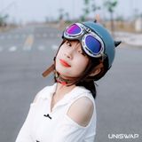  NÓN BẢO HIỂM UNISWAP H1 - XANH BÓNG (NÓN + LƯỠI TRAI + TÚI) 
