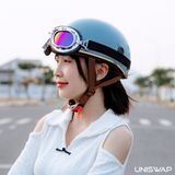  NÓN BẢO HIỂM UNISWAP H1 - XANH BÓNG (NÓN + LƯỠI TRAI + TÚI) 
