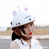  NÓN BẢO HIỂM UNISWAP H1 - TRẮNG BÓNG (NÓN + LƯỠI TRAI + TÚI) 