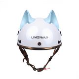  NÓN BẢO HIỂM UNISWAP H1 - TRẮNG BÓNG (NÓN + LƯỠI TRAI + TÚI) 