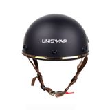  NÓN BẢO HIỂM UNISWAP H1 - ĐEN NHÁM (NÓN + LƯỠI TRAI + TÚI) 