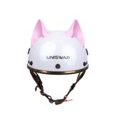  NÓN BẢO HIỂM UNISWAP H1 - TRẮNG BÓNG (NÓN + LƯỠI TRAI + TÚI) 