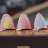  TAI MÈO 2 MÀU - ĐEN HỒNG 