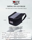  TÚI TREO ĐẦU XE MÁY ZDK ZERO - XÁM 