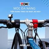  MÓC KHOÁ ĐA NĂNG TREO XE ZDK MK01 - XÁM 