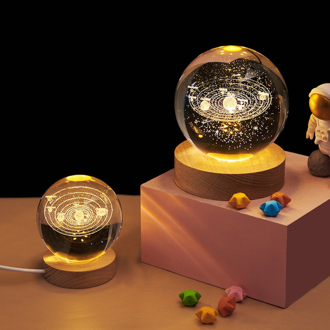 LÁMPARA ESFERA 3D: Ilumina tu espacio con estilo - LAMPARA ESFERA 3D