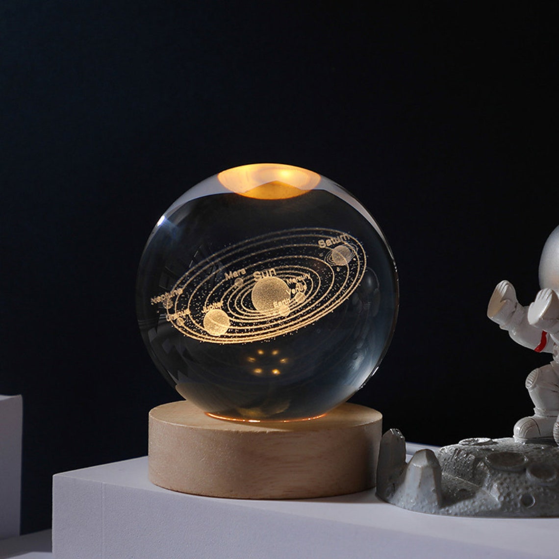 LÁMPARA ESFERA 3D: Ilumina tu espacio con estilo - LAMPARA ESFERA 3D