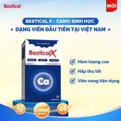 Bestical X - Canxi sinh học dạng viên cho trẻ em từ 8 tuổi và người lớn, hộp 30 viên