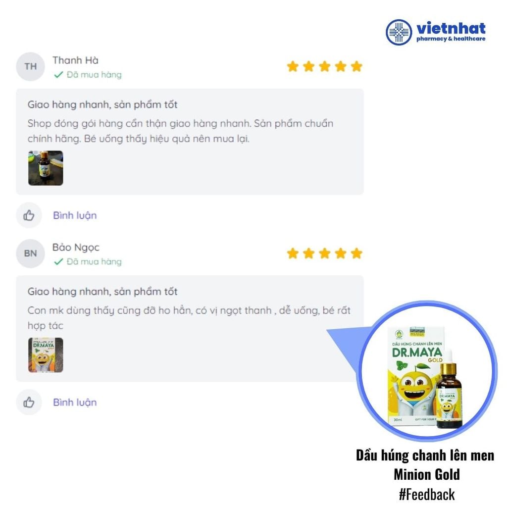 Tinh Dầu Húng Chanh Minion Gold (Mẫu Mới) - Hỗ Trợ Giảm Ho, Sốt, Cảm Cúm Cho Cả Gia Đình, Chai 30ml