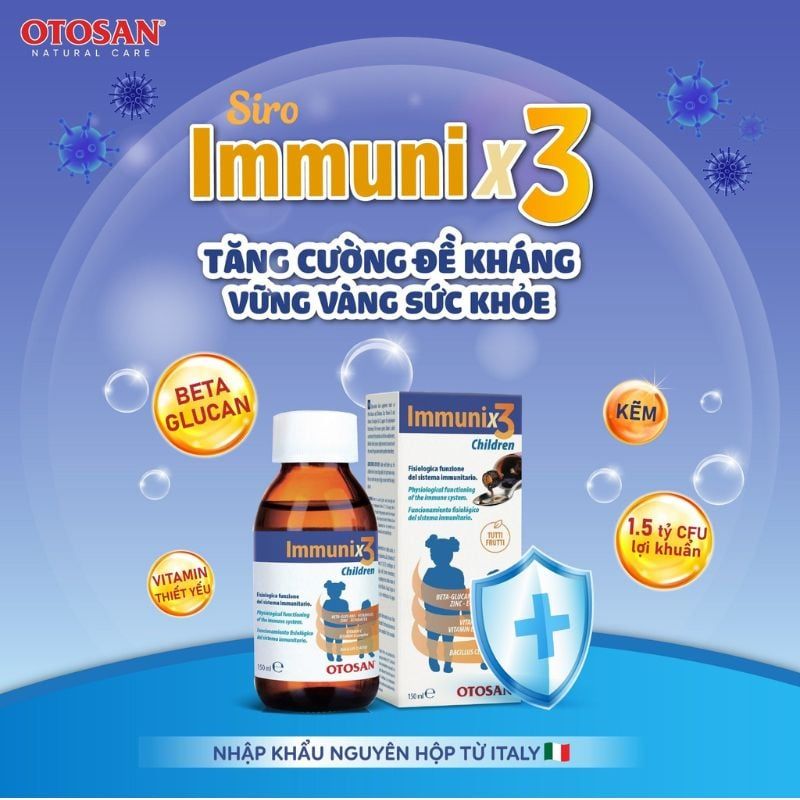 Siro Immunix3 Children - Giải Pháp Tăng Đề Kháng Với Beta Glucan Cho Trẻ Từ 6 Tháng Tuổi