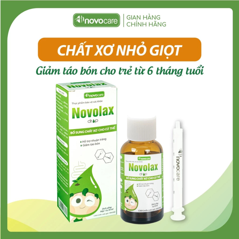 Novolax Drop - Giảm Táo Bón, Bổ Sung Chất Xơ Thiên Nhiên Dạng Nhỏ Giọt