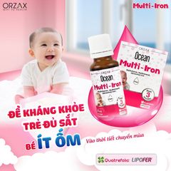 Siro Ocean Multi Iron – Bổ sung sắt và 14 vi chất cho bé từ 3 tháng tuổi từ châu Âu