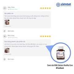 Viên uống canxi sữa Milk Calcium Healthy Care Úc 60 viên cho bé từ 4 tháng