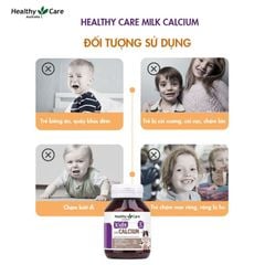 Viên uống canxi sữa Milk Calcium Healthy Care Úc 60 viên cho bé từ 4 tháng