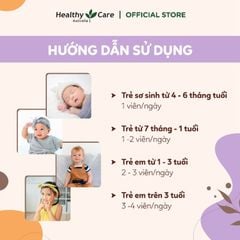 Viên uống canxi sữa Milk Calcium Healthy Care Úc 60 viên cho bé từ 4 tháng
