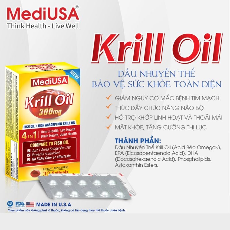 nhathuocvietnhat.vn - Dầu nhuyễn thể Omega 3 MediUSA Krill Oil