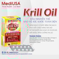 Omega-3 Krill Oil MediUSA Chính Hãng Từ Mỹ - Hỗ Trợ Bảo Vệ Tim Mạch Và Trí Não