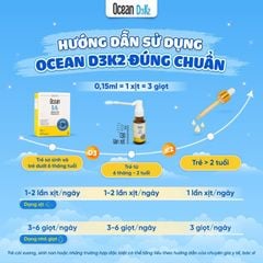Ocean D3K2 dạng xịt - Bổ sung vitamin D3K2 giúp xương chắc khoẻ cho trẻ sơ sinh và trẻ nhỏ, chai 30ml