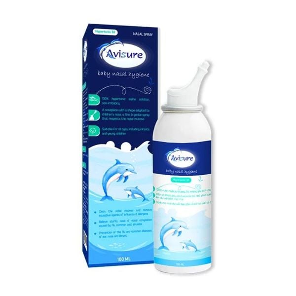 Xịt mũi ưu trương Avisure Hypertonic 3X - Hỗ trợ giảm nghẹt mũi, sổ mũi cho trẻ từ 3 tháng tuổi